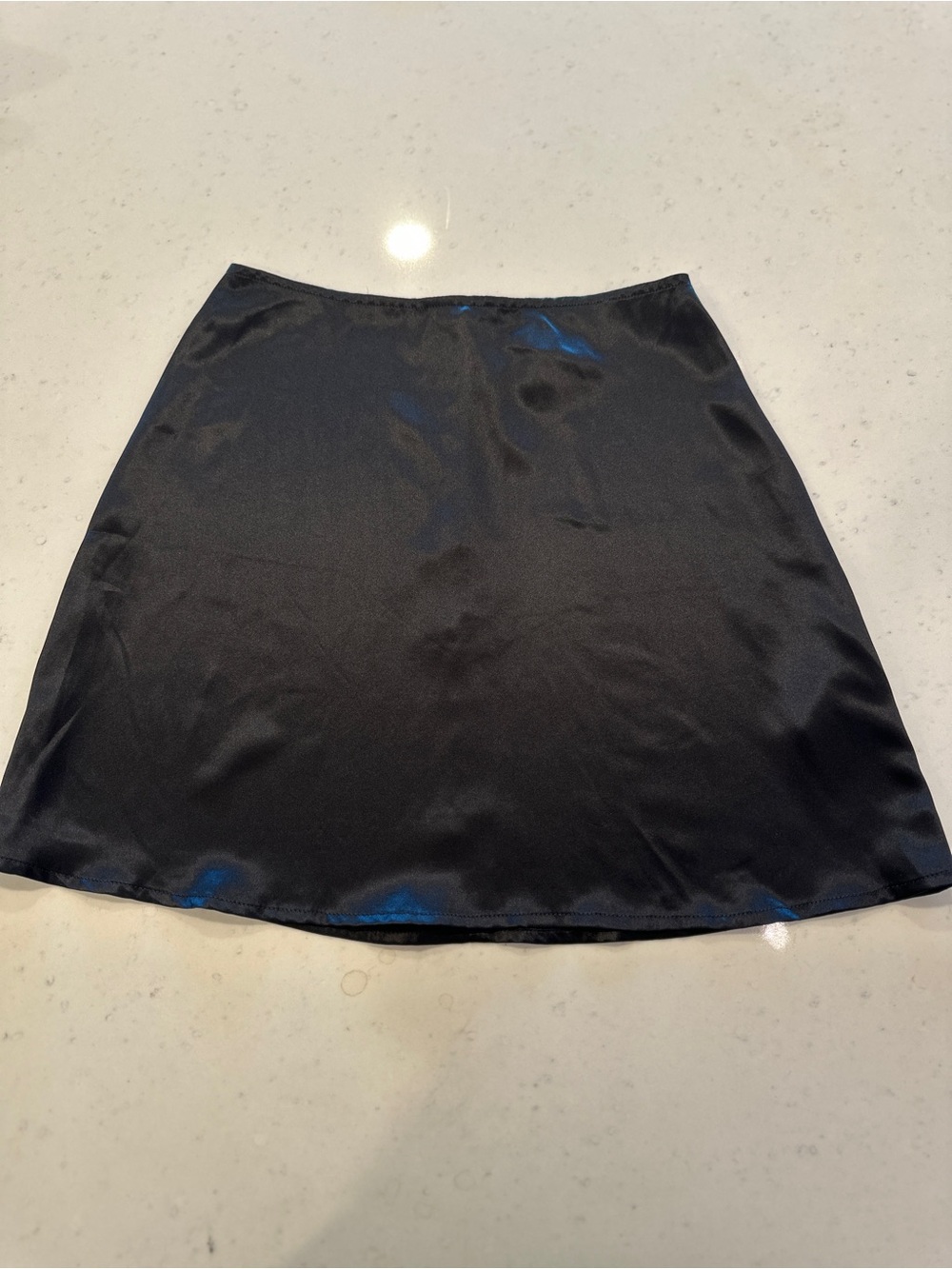 Reformation Black 100% Silk Mini Skirt Size 0 Premium Summer Classic Trendy - Picture 2 of 5